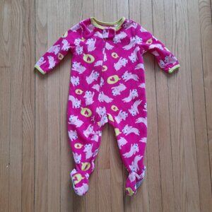 Pink Kids One Piece with Animal Print